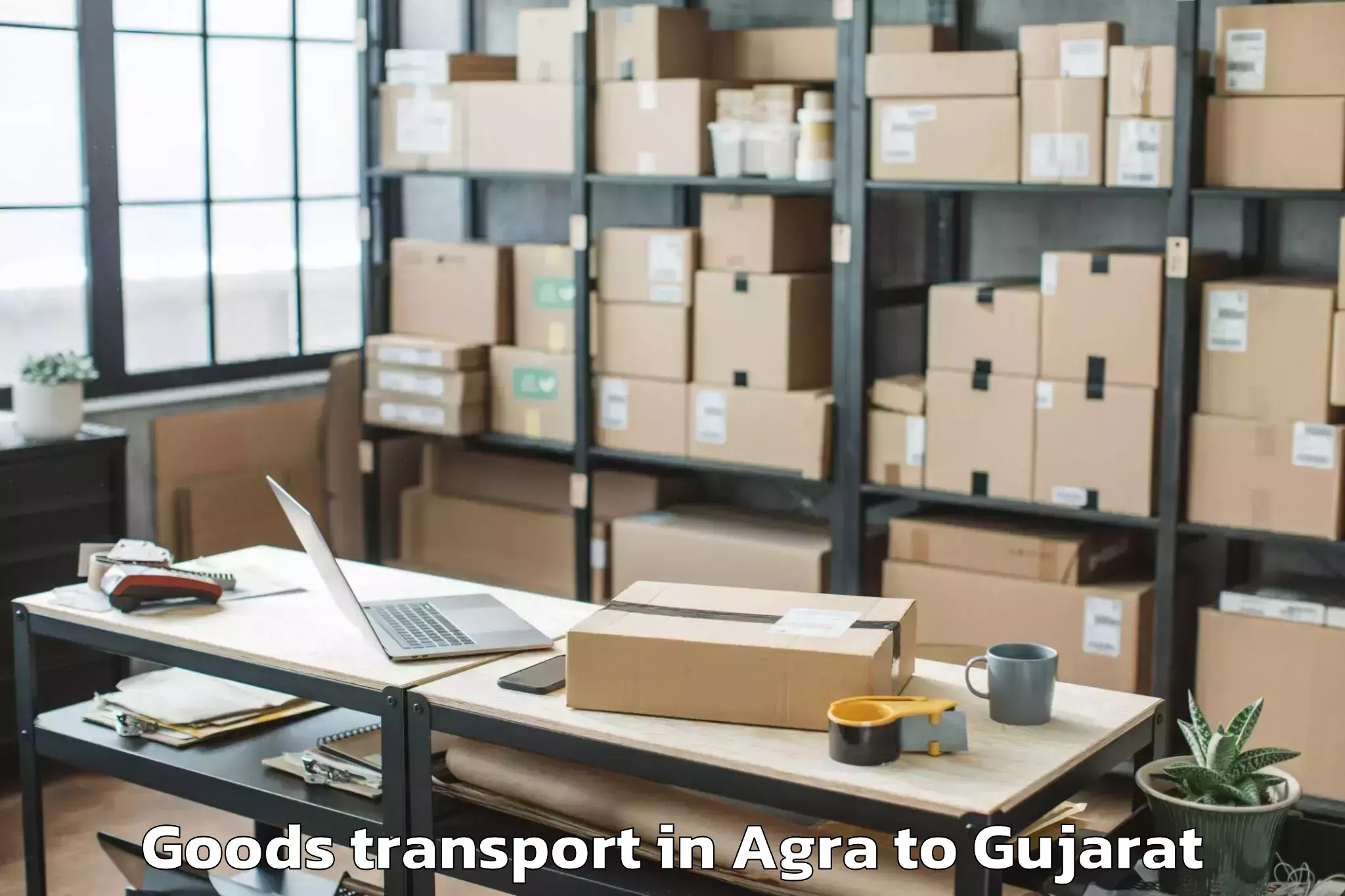 Discover Agra to Satlasana Goods Transport